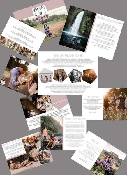 PHOTOGRAPHY WELCOME PACKET TEMPLATE
